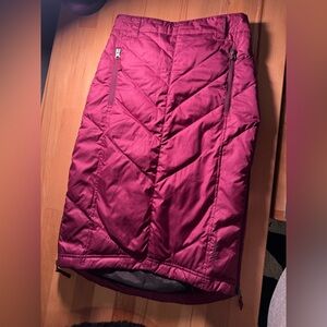 Skhoop Quilted Midi Skirt - Rich Burgundy